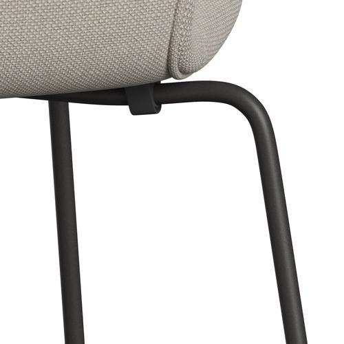 Fritz Hansen 3107 Chair Full Upholstery, Warm Graphite/Hallingdal Light Grey (Hal103)