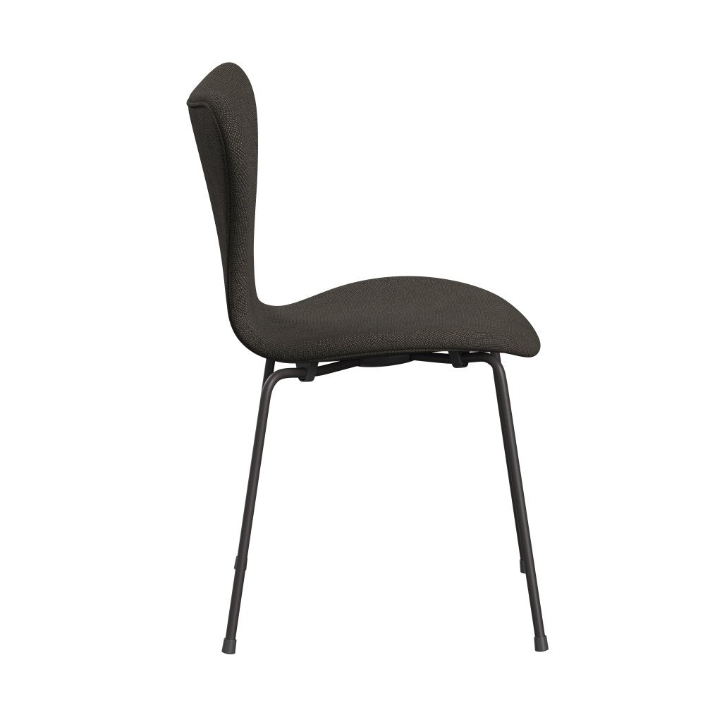 Fritz Hansen 3107 Chair Full Upholstery, Warm Graphite/Hallingdal Charcoal Light