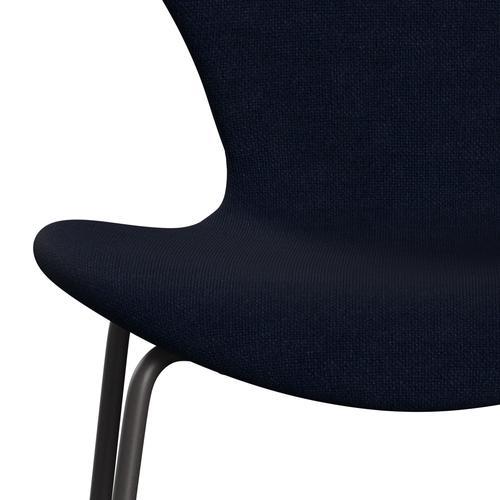 Fritz Hansen 3107 Chair Full Upholstery, Warm Graphite/Hallingdal Royal Blue