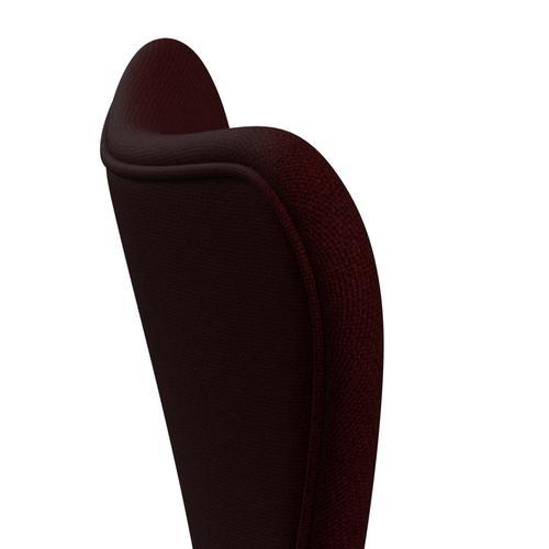 Fritz Hansen 3107 Chair Full Upholstery, Warm Graphite/Hallingdal Wine Red