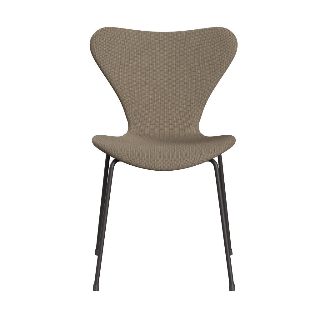 Fritz Hansen 3107 Chair Full Upholstery, Warm Graphite/Re Wool Beige/Natural