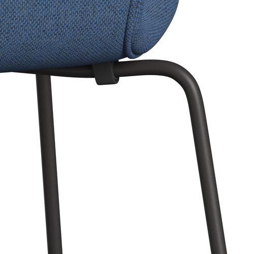 Fritz Hansen 3107 Chair Full Upholstery, Warm Graphite/Re Wool Blue/Natural