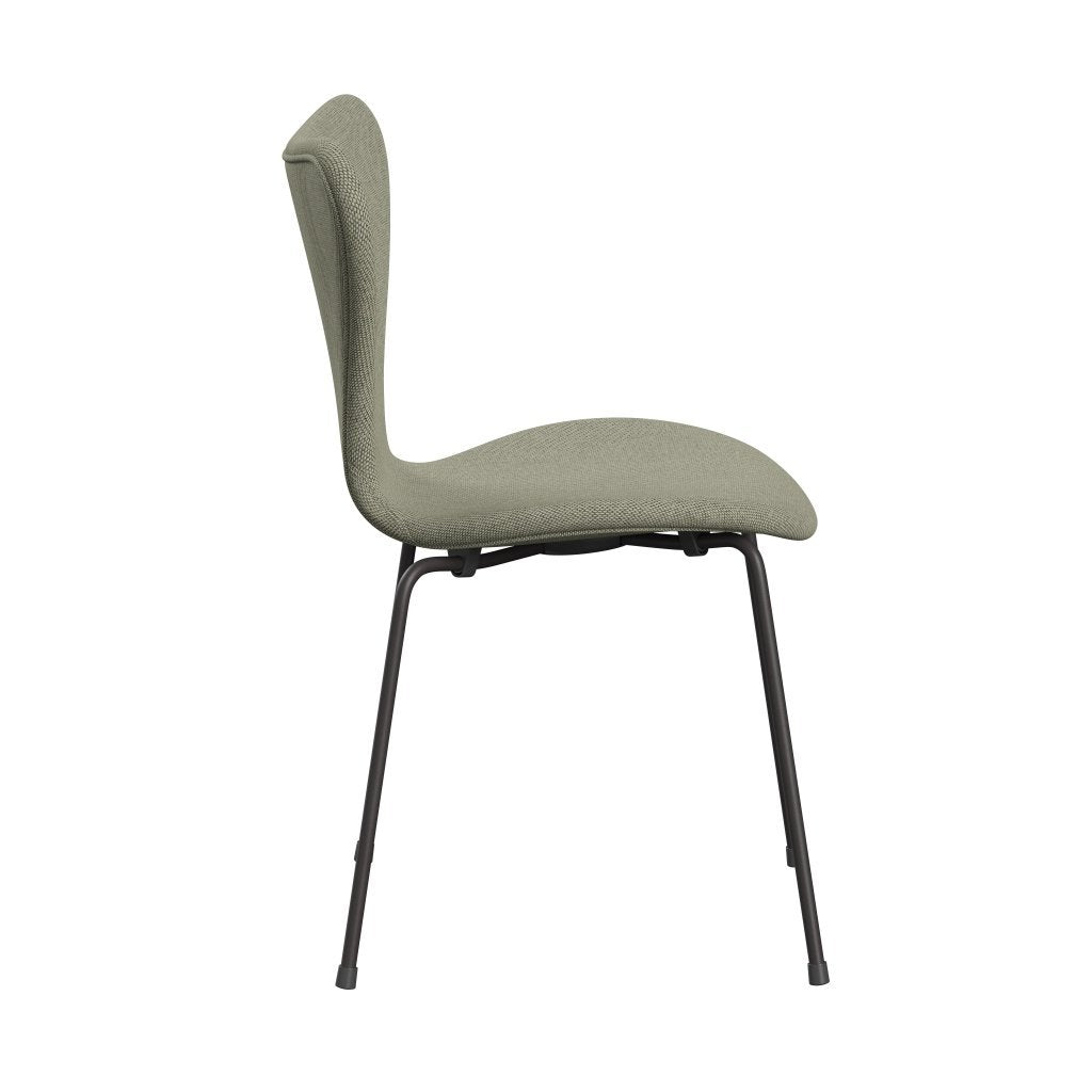 Fritz Hansen 3107 Chair Full Upholstery, Warm Graphite/Re Wool Eggs/Natural