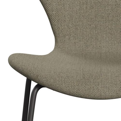 Fritz Hansen 3107 Chair Full Upholstery, Warm Graphite/Re Wool Light Beige/Natural