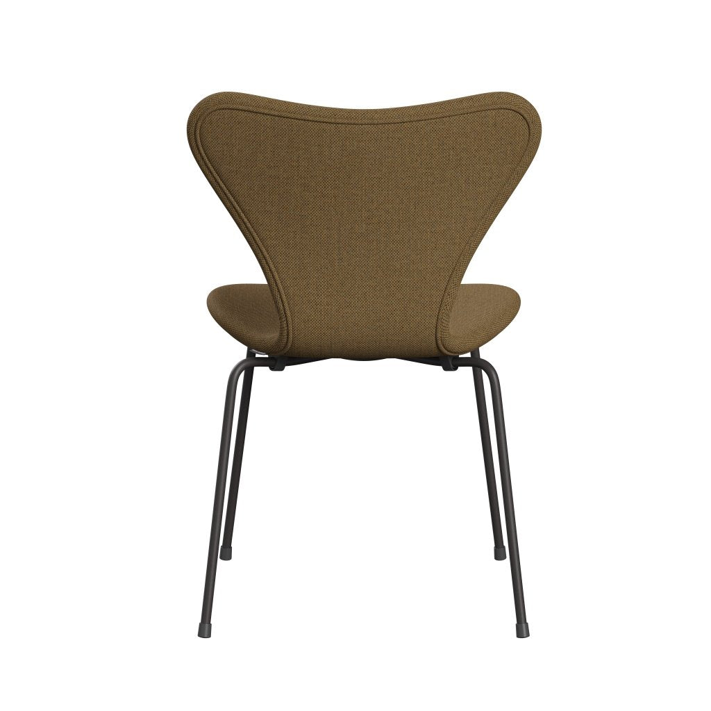 Fritz Hansen 3107 Chair Full Upholstery, Warm Graphite/Re Wool Mustard/Natural