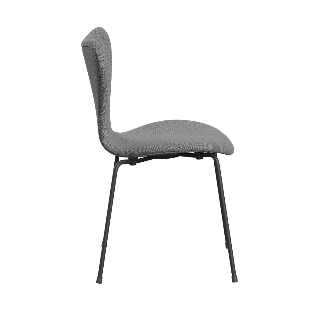 Fritz Hansen 3107 Chair Full Upholstery, Warm Graphite/Re Wool Wool White/Natural