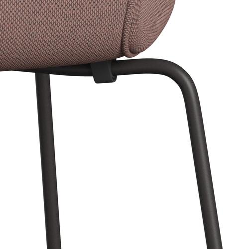 Fritz Hansen 3107 Chair Full Upholstery, Warm Graphite/Re Wool Soft Pink/Natural