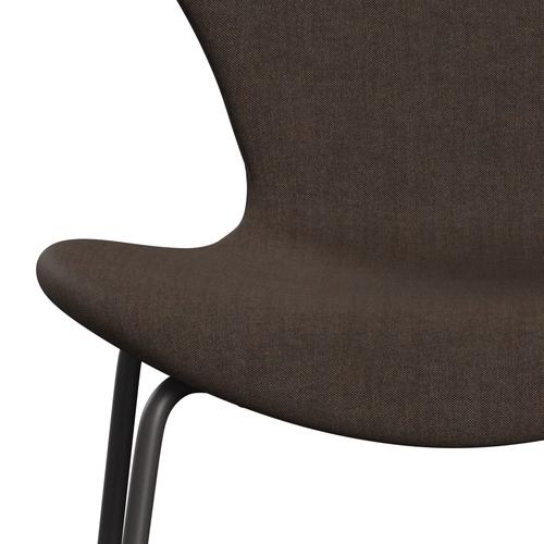 Fritz Hansen 3107 Chair Full Upholstery, Warm Graphite/Remix Dark Brown (Rem356)