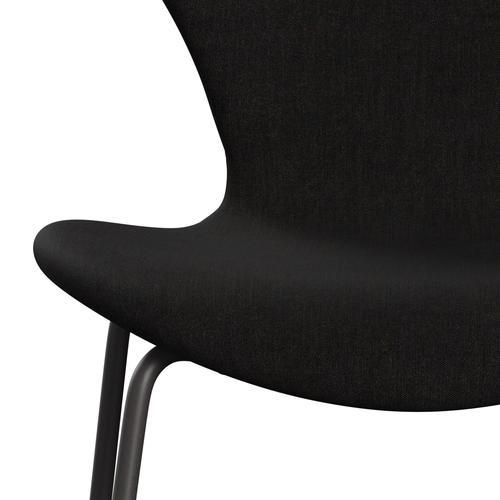 Fritz Hansen 3107 Chair Full Upholstery, Warm Graphite/Remix Dark Brown (Rem393)