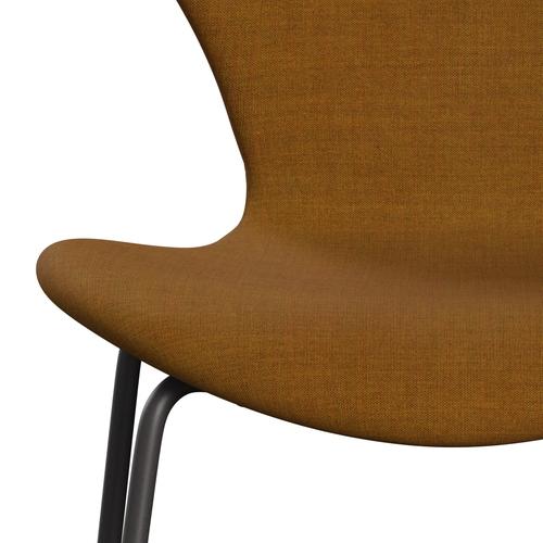 Fritz Hansen 3107 Chair Full Upholstery, Warm Graphite/Remix Gold Ochre