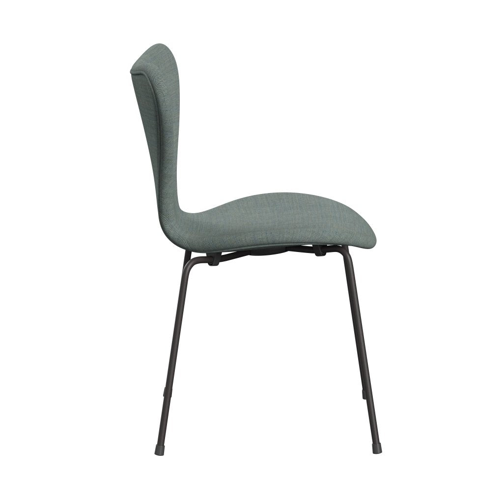 Fritz Hansen 3107 Chair Full Upholstery, Warm Graphite/Remix Green/Grey