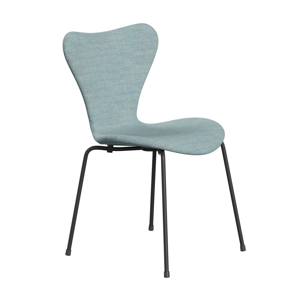 Fritz Hansen 3107 Chair Full Upholstery, Warm Graphite/Remix Light Blue