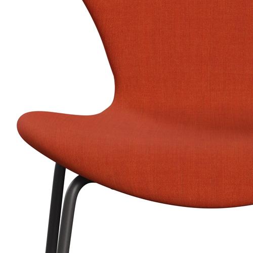 Fritz Hansen 3107 Chair Full Upholstery, Warm Graphite/Remix Orange