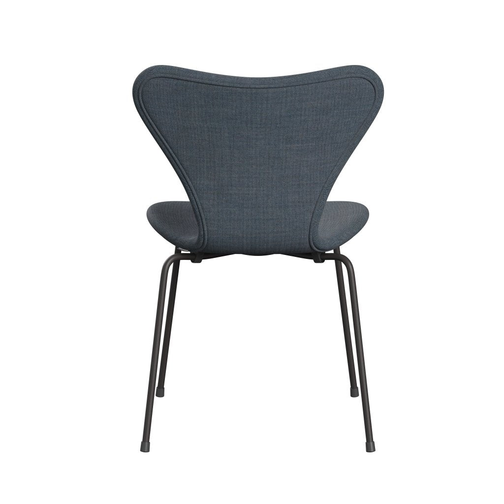 Fritz Hansen 3107 Chair Full Upholstery, Warm Graphite/Remix Petrol Blue Dark