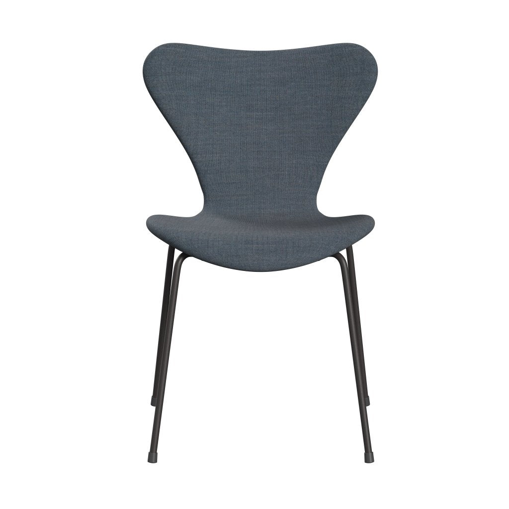 Fritz Hansen 3107 Chair Full Upholstery, Warm Graphite/Remix Petrol Blue Dark