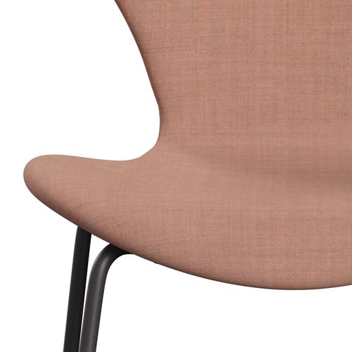 Fritz Hansen 3107 Chair Full Upholstery, Warm Graphite/Remix Pink Light/Pink