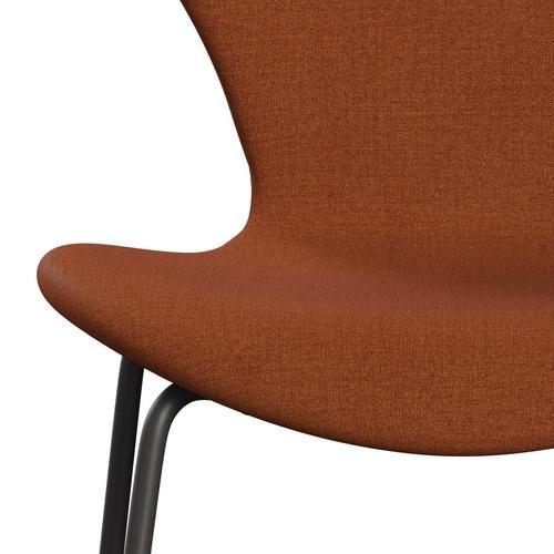 Fritz Hansen 3107 Chair Full Upholstery, Warm Graphite/Remix Grate Orange