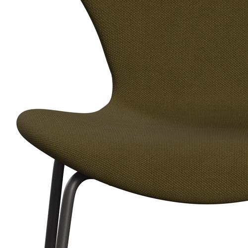 Fritz Hansen 3107 Chair Full Upholstery, Warm Graphite/Steelcut Army Green