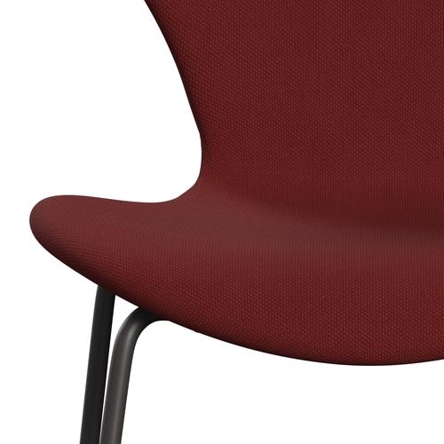 Fritz Hansen 3107 Chair Full Upholstery, Warm Graphite/Steelcut Dark Red/Blood