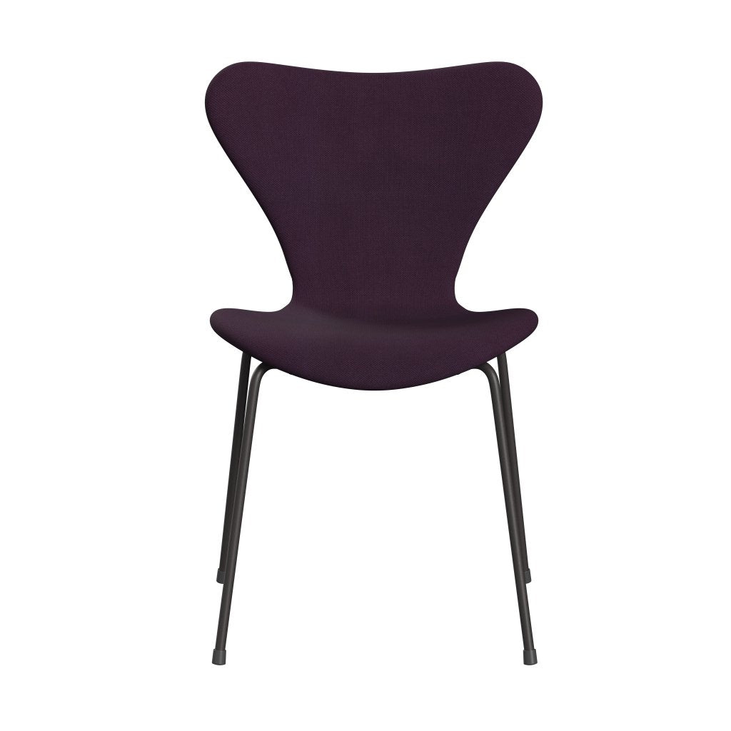 Fritz Hansen 3107 Chair Full Upholstery, Warm Graphite/Steelcut Medium Violet