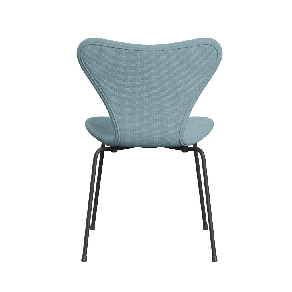 Fritz Hansen 3107 Chair Full Upholstery, Warm Graphite/Steelcut Pastel Blue