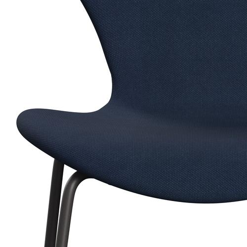 Fritz Hansen 3107 Chair Full Upholstery, Warm Graphite/Steelcut Royal Blue