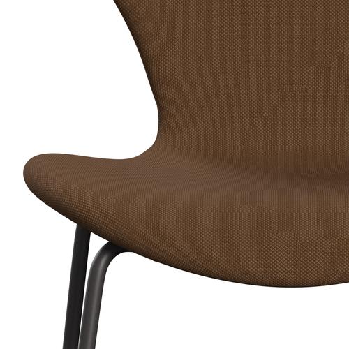 Fritz Hansen 3107 Chair Full Upholstery, Warm Graphite/Steelcut Chocolate Light