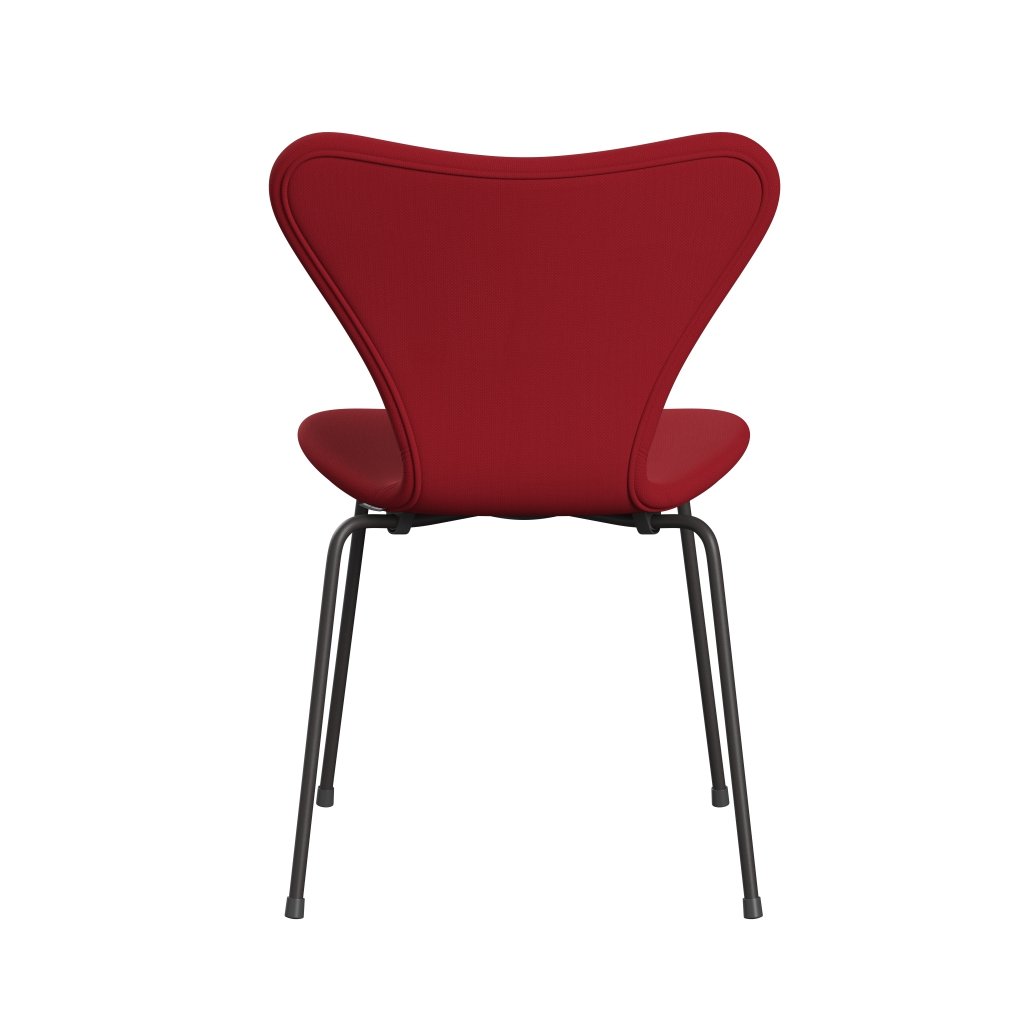 Fritz Hansen 3107 Chair Full Upholstery, Warm Graphite/Steelcut Standard/Light Dark Red