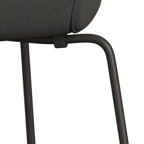 Fritz Hansen 3107 Chair Full Upholstery, Warm Graphite/Steelcut Trio Dark Grey