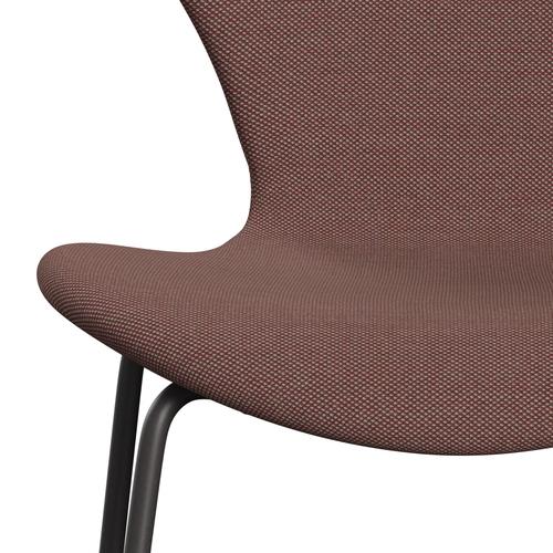 Fritz Hansen 3107 Chair Full Upholstery, Warm Graphite/Steelcut Trio Light Brown & Red/Green