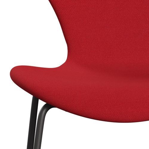 Fritz Hansen 3107 Chair Full Upholstery, Warm Graphite/Steelcut Trio Light Red