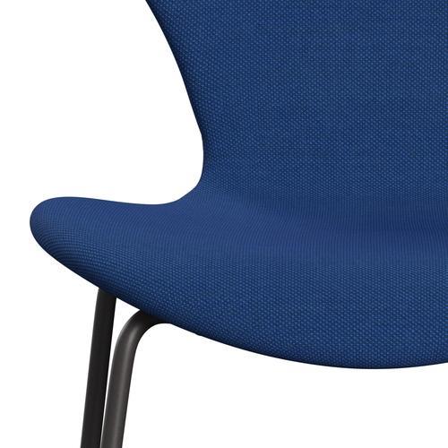 Fritz Hansen 3107 Chair Full Upholstery, Warm Graphite/Steelcut Trio Cobalt Blue