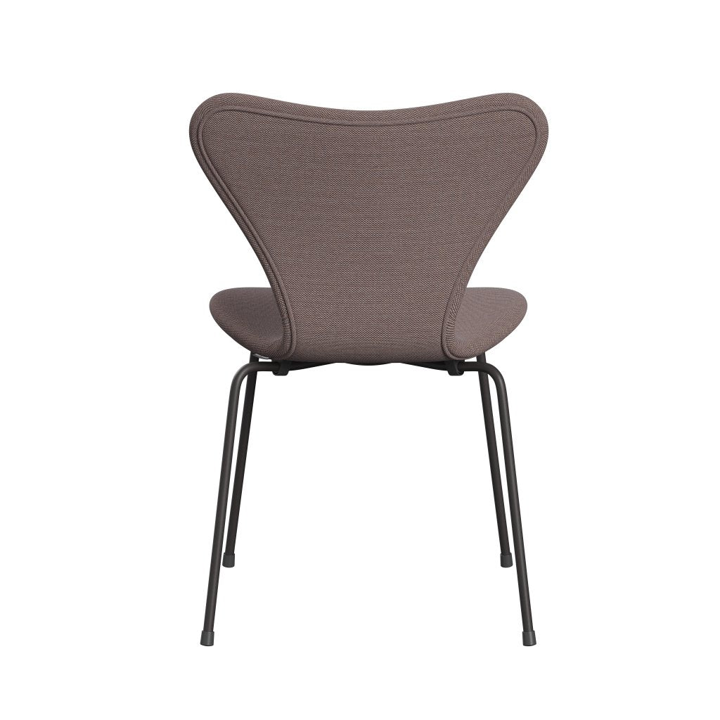 Fritz Hansen 3107 Chair Full Upholstery, Warm Graphite/Steelcut Trio Orange/Light Grey/Black