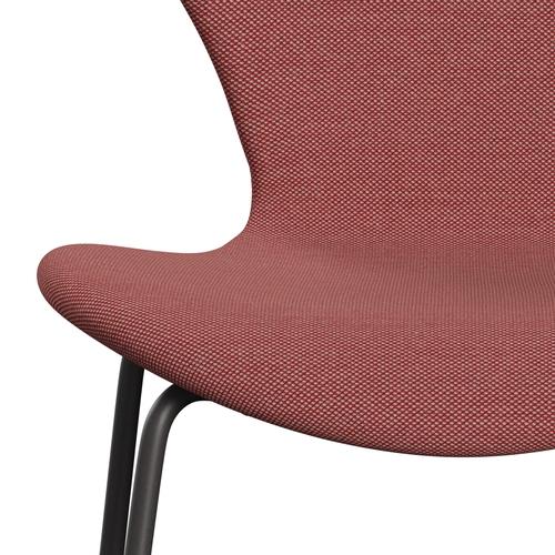 Fritz Hansen 3107 Chair Full Upholstery, Warm Graphite/Steelcut Trio Pink/Red/Black