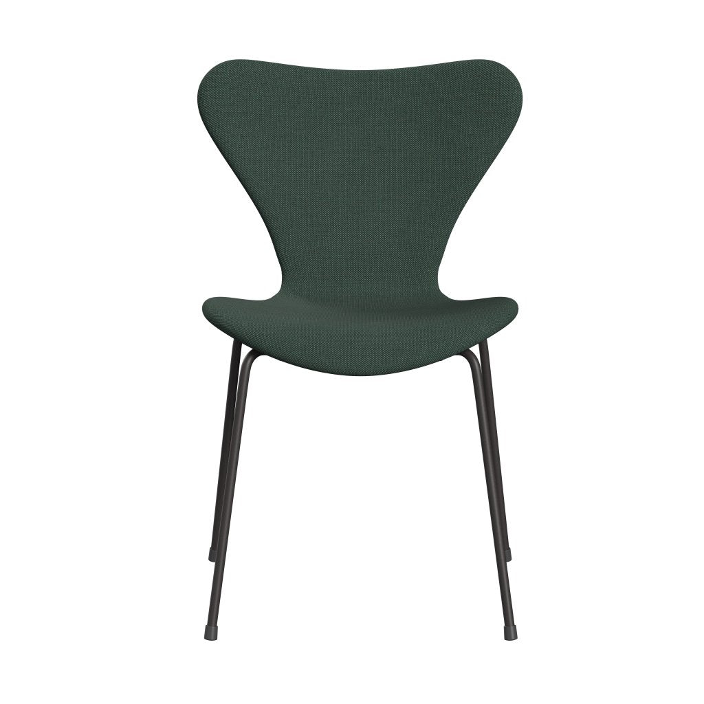 Fritz Hansen 3107 Chair Full Upholstery, Warm Graphite/Steelcut Trio Dusty Green