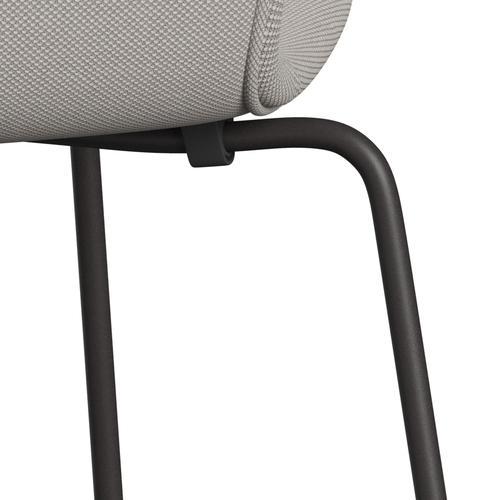 Fritz Hansen 3107 Chair Full Upholstery, Warm Graphite/Steelcut Trio White & Grey