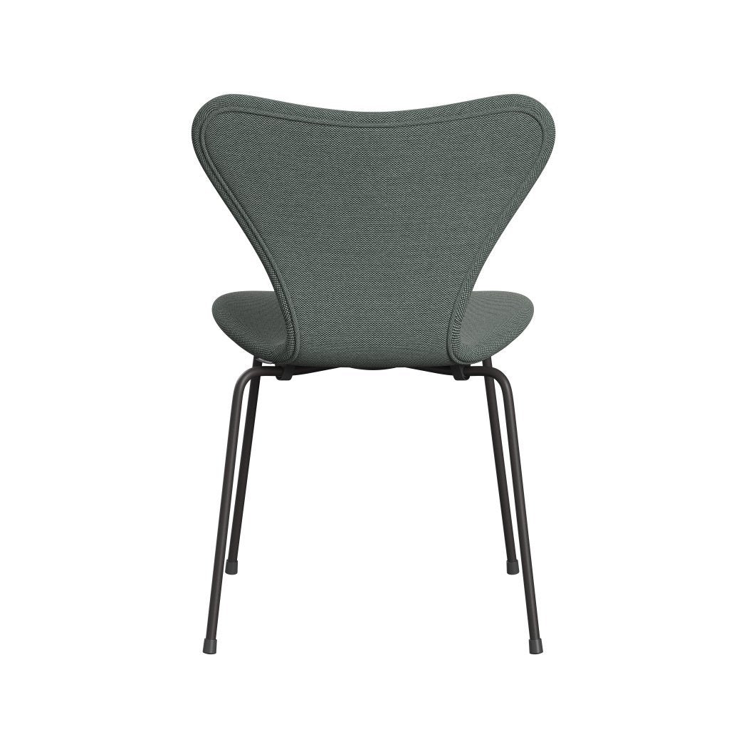 Fritz Hansen 3107 Chair Full Upholstery, Warm Graphite/Steelcut Trio White/Dark Green