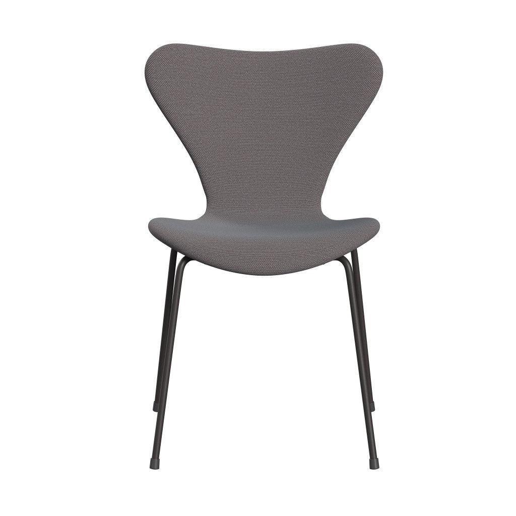 Fritz Hansen 3107 Chair Full Upholstery, Warm Graphite/Steelcut Trio Soft Blue/Brown/Black