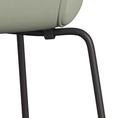 Fritz Hansen 3107 Chair Full Upholstery, Warm Graphite/Steelcut Turquoise Light