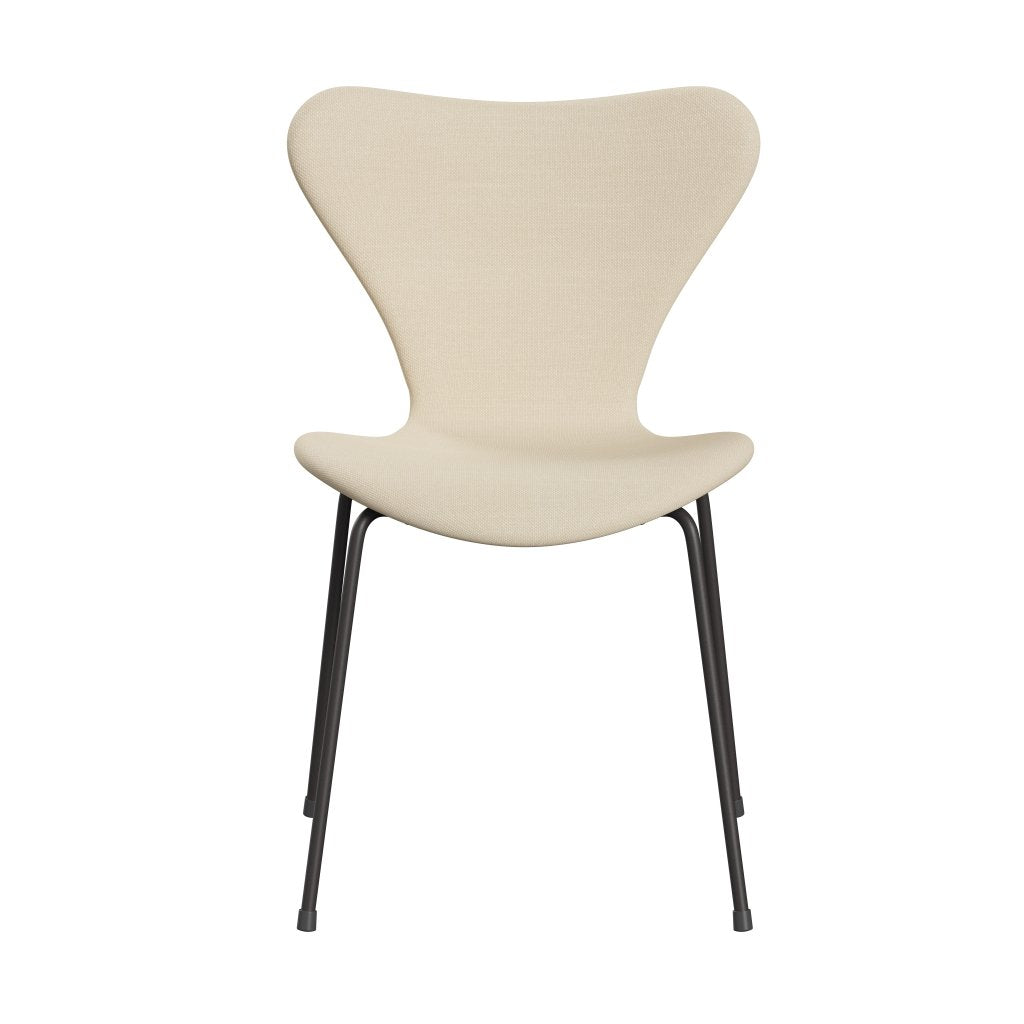 Fritz Hansen 3107 Chair Full Upholstery, Warm Graphite/Steelcut White