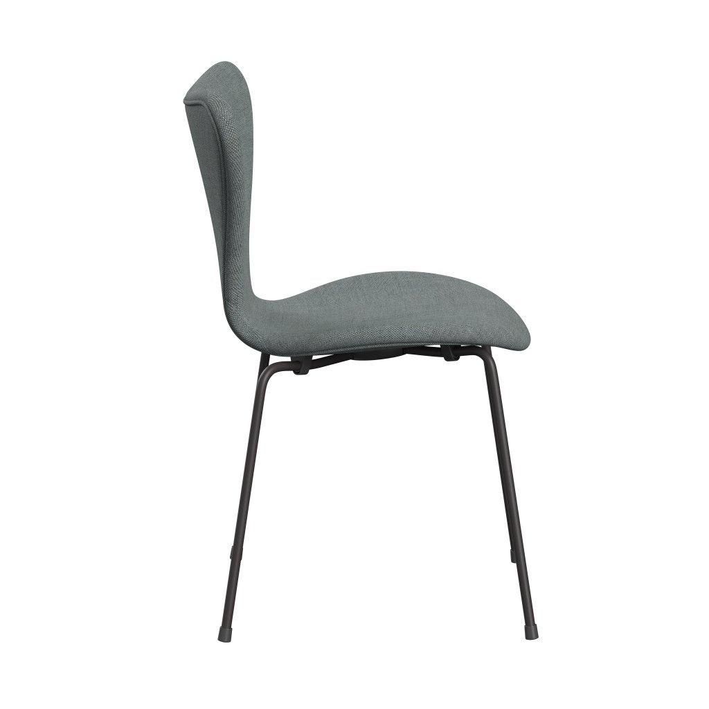 Fritz Hansen 3107 Chair Full Upholstery, Warm Graphite/Sunniva 2 Grey/Pale Green