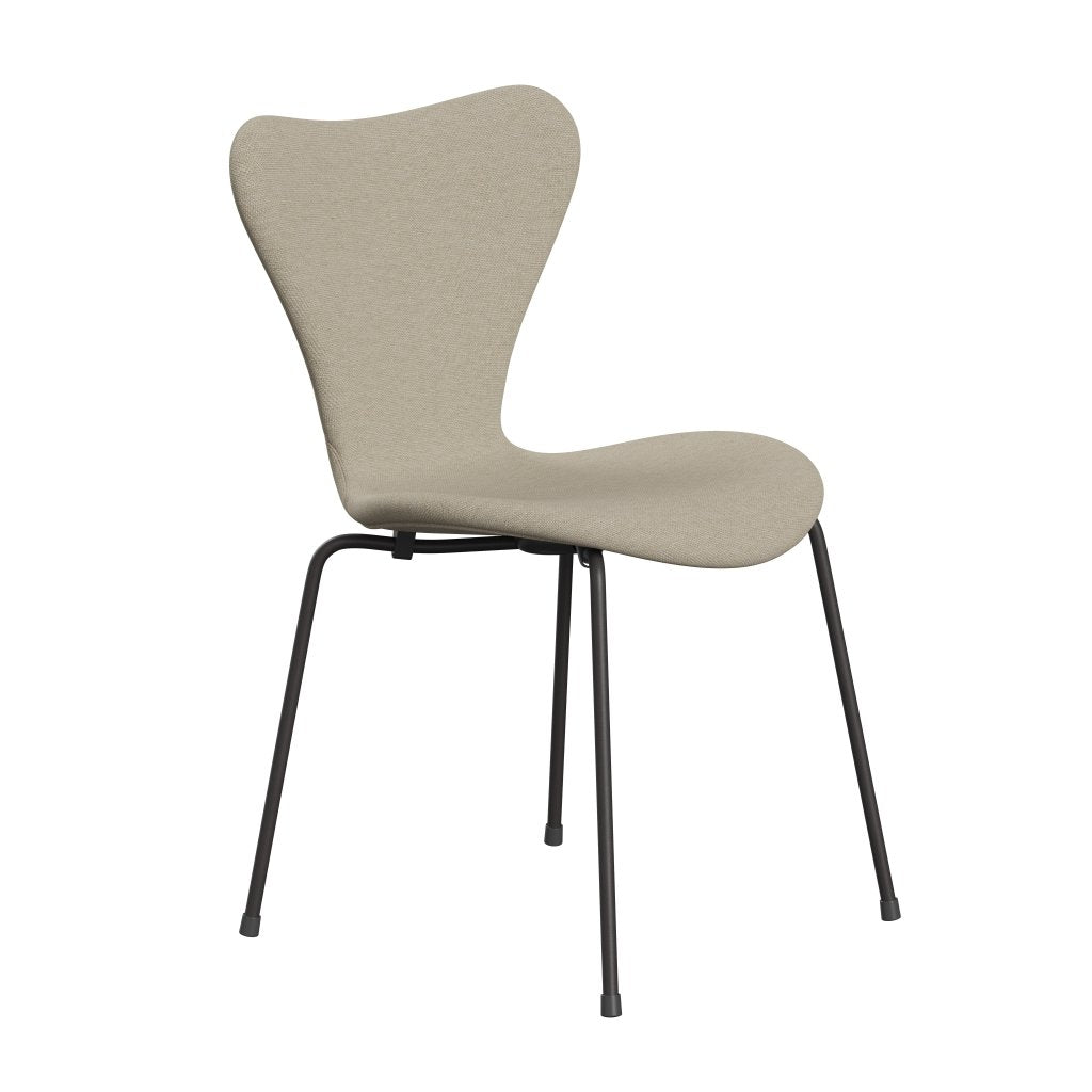 Fritz Hansen 3107 Chair Full Upholstery, Warm Graphite/Sunniva 2 Light Beige