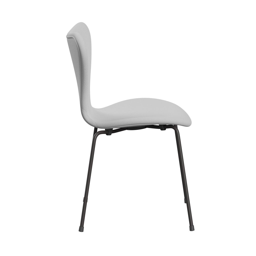 Fritz Hansen 3107 Chair Full Upholstery, Warm Graphite/Sunniva 2 Canvas Natural