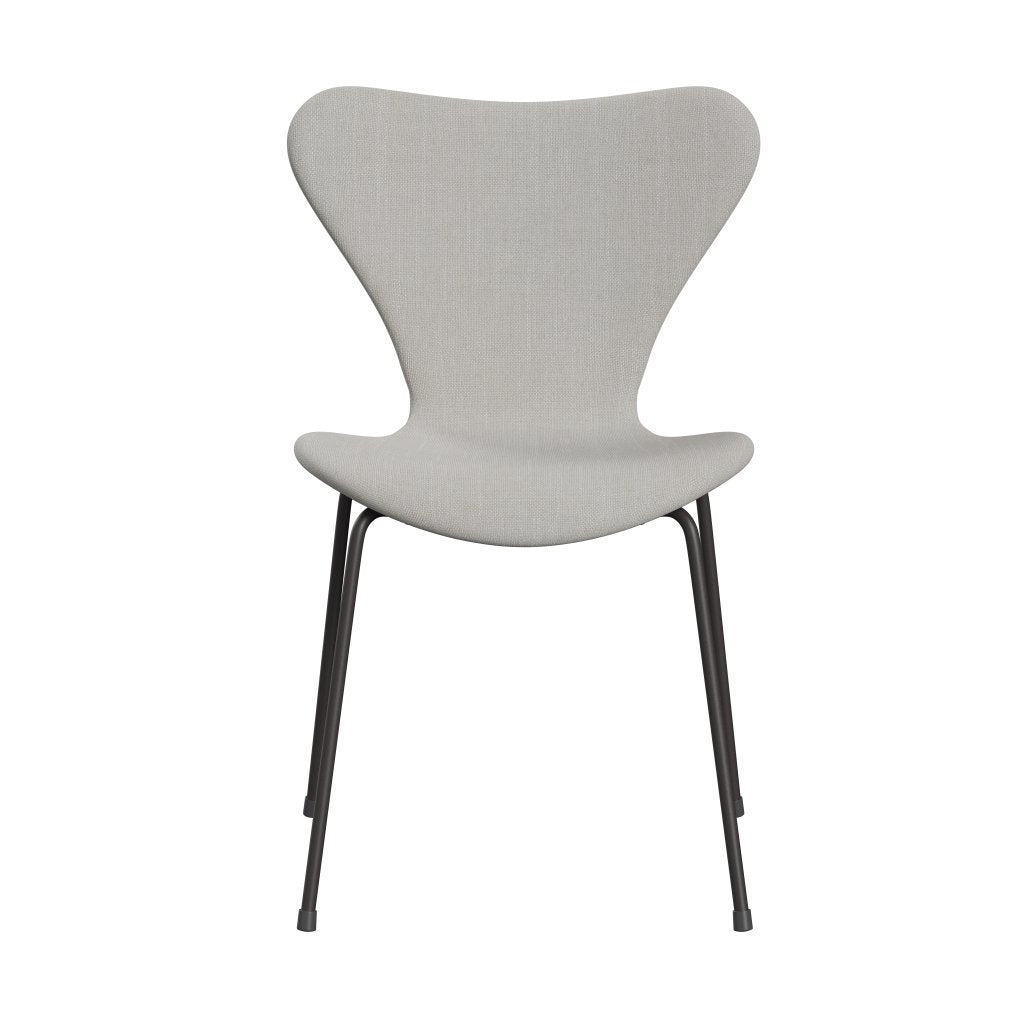 Fritz Hansen 3107 Chair Full Upholstery, Warm Graphite/Sunniva 2 Canvas Natural