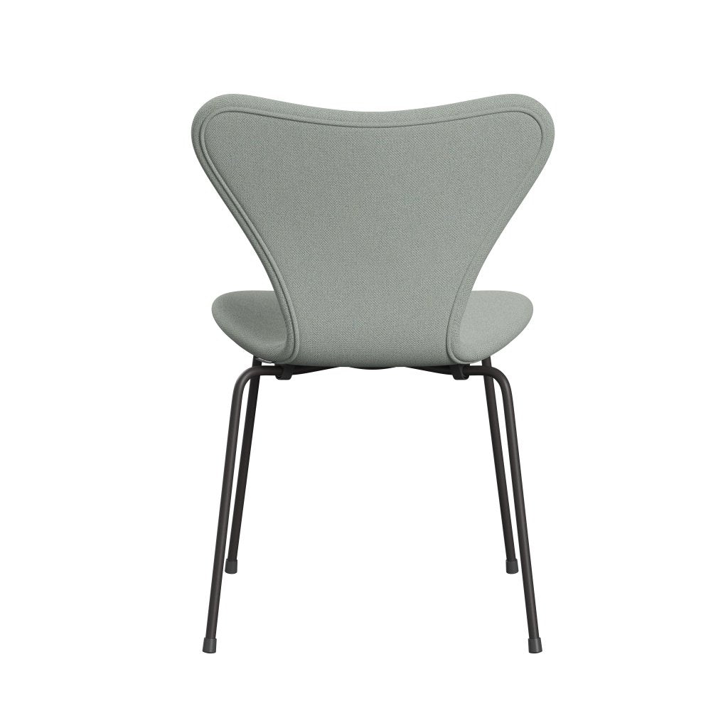 Fritz Hansen 3107 Chair Full Upholstery, Warm Graphite/Sunniva 2 Mint Green