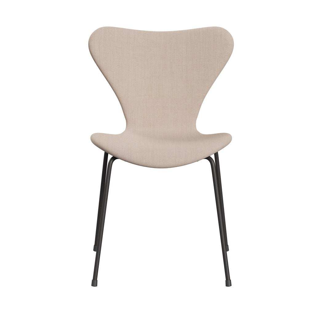 Fritz Hansen 3107 Chair Full Upholstery, Warm Graphite/Sunniva 2 Sand/Soft Pink