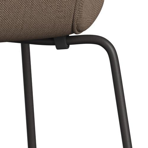 Fritz Hansen 3107 Chair Full Upholstery, Warm Graphite/Sunniva 2 Chocolate/Tan