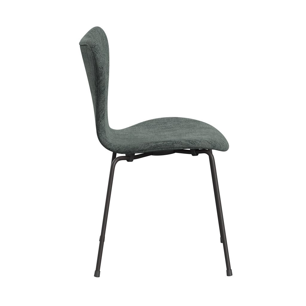 Fritz Hansen 3107 Chair Full Upholstery, Warm Graphite/Sunniva 2 Black/White