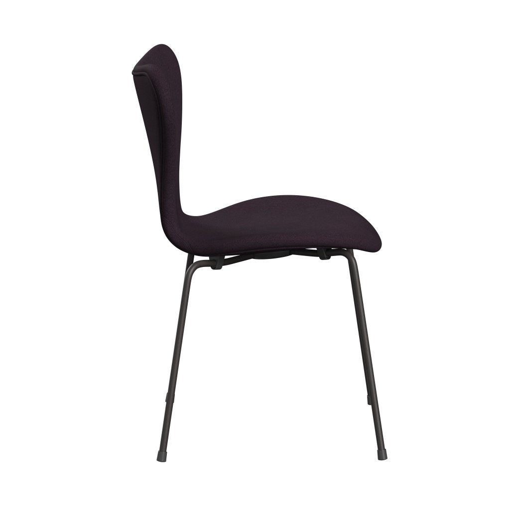 Fritz Hansen 3107 Chair Full Upholstery, Warm Graphite/Tonus Aubergine