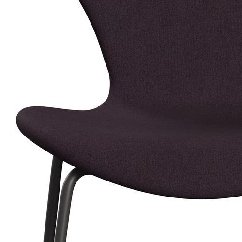 Fritz Hansen 3107 Chair Full Upholstery, Warm Graphite/Tonus Aubergine